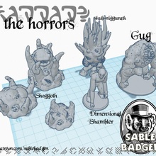 minis Cthulhu horrores conjunto 1 Horror 28mm 32mm Frostgrave sablebadger Shadowgrave 3d print model - Mito3D
