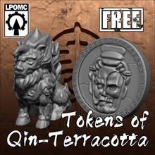 qin-terracotta tomb king tokens free bowl fantasy football game undead blood token tabletop 3d print model - Mito3D