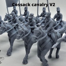 cosaques 10 chevaliers casquettes 28mm jouets Jeux figurine miniature jeu guerre Empire cavalier eskice cosaque moitié onien 3d print model - Mito3D