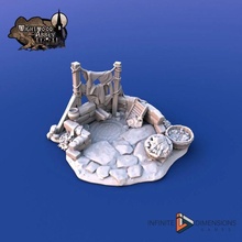 lavanderia brinquedos jogos fantasia medieval terreno piscina lavar estação rural esfregar 3d print model - Mito3D
