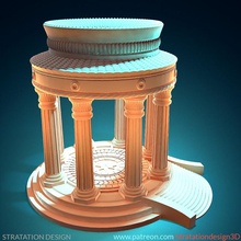 greco oracolo giocattoli Giochi fantasia rpg tempio memoriale monumento miniatura gioco tavolo arredamento guerra prigione dnd esploratore rotonda 3d print model - Mito3D