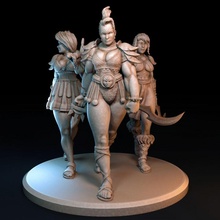 amazone patrouille jouets Jeux combattant guerrier femme diorama filles 3d print model - Mito3D