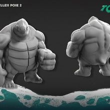 terry shelless customisable miniature toys & games dragons dungeons fantasy mini player rpg turtle character custom boardgame tabletop dnd adventurer tortle ttrpg epicsnstuffs 3d print model - Mito3D