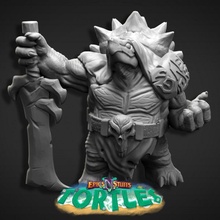 tortle deathknight miniature - pre-supported toys & games dragons dungeons knight player rpg turtle warrior character death boardgame tabletop dnd adventurer ttrpg supported epicsnstuffs 3d print model - Mito3D