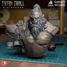 orco barbaro fallimento pre supported giocattoli Giochi draghi dungeon fantasia scala warcraft Dungeons and Dragons bufera neve minis dnd 32mm busti 3d print model - Mito3D