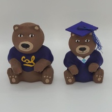 bear sitting & garden hat print animal animals cute small graduation adorable standing grizzly bruin 3d print model - Mito3D