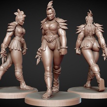 sybilla amazon warrior fighter girl woman 3d print model - Mito3D