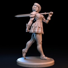 juuna amazon guerriero fantasia combattente ragazza donna 3d print model - Mito3D