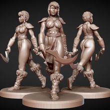 nora Amazonas Krieger Kämpfer Mädchen Frau 3d print model - Mito3D