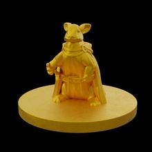 bunny swordsman fighter knight pet sword warrior companion adventurer cloak shortsword 3d print model - Mito3D