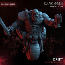 drift - burnout brotherz toys & games 40k dark monster orc ork mutant gods 32mm orks sci fi boyz 3d print model - Mito3D