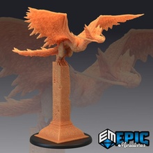 snow wyvern pillar arctic feathered drake ice dragon bird toys & games fantasy medieval monster rpg warhammer enemy tabletop dungeon dnd pathfinder npc pre-supported supported pre 3d print model - Mito3D