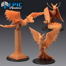 snow wyvern set arctic feathered drake ice dragon bird toys & games fantasy medieval monster rpg warhammer enemy tabletop dungeon dnd pathfinder npc pre-supported supported pre 3d print model - Mito3D