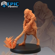 winter hag attacking blue ice witch arctic woman toys & games fantasy medieval monster rpg warhammer enemy tabletop dungeon dnd pathfinder npc pre-supported supported pre bheur 3d print model - Mito3D