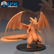 fafnir norse cursed dwarf drake bipedal dragon toys & games fantasy medieval monster mythology rpg warhammer enemy tabletop dungeon dnd pathfinder npc pre-supported supported pre 3d print model - Mito3D
