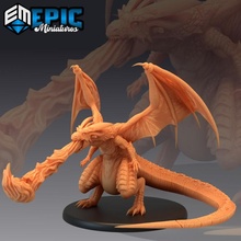 fafnir attack norse cursed dwarf drake bipedal dragon toys & games fantasy medieval monster rpg warhammer enemy tabletop dungeon dnd pathfinder npc pre-supported supported pre 3d print model - Mito3D