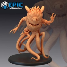 abyssal lurker attacking underwater tentacle creature alien eye toys & games fantasy medieval monster rpg warhammer enemy tabletop lovecraft dungeon dnd pathfinder npc pre-supported pre supoprted 3d print model - Mito3D