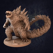 kazankeshi lava kaiju - presupported tabletop beast boss dragon dungeons fantasy monster rpg rock miniature trappers asian dnd spikes gargantuan lodge okinja 3d print model - Mito3D