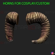 keçi boynuz şeytan Kostüm oyunu özel şekil sahne kask hayret Yıldız Savaşları viking dc çizgi roman halloween cosplay horn mask toys horns helmet barbarca 3d print model - Mito3D