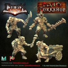 Hobgoblins funileiros pacote brinquedos jogos motor goblin mecânico oficina mech Hobgoblin funileiro Tinkerer pele verde gorkshop 3d print model - Mito3D