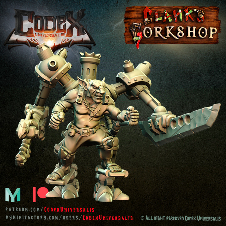 mekanik karabuğday HobGeblin tinkerer oyuncaklar oyunlar büyük cin robot kılıç atölye kodeks yeşillik gobbo Universalis Tutam gorkshop 3D print model - Mito3D