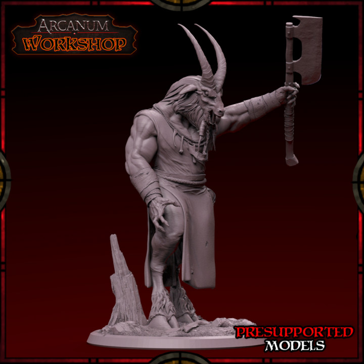 glybis skull breaker toys & games beast diablo wargaming warhammer monsters dnd warriors beastmen 3D print model - Mito3D