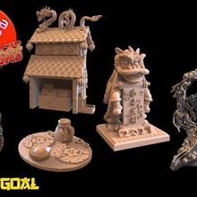 chinese year props 2 pick prop chopstick unleashed store modular terrain asian scatter mojibake 3d print model - Mito3D