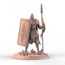 fallen knight 1 fantasy shield spear undead zombie 3d print model - Mito3D
