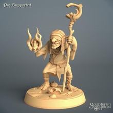 goblin shaman creature dragons dungeons fantasy mini monster rpg miniature enemy tabletop supports wargame d&d dnd humanoid ttrpg presupported supported 3d print model - Mito3D