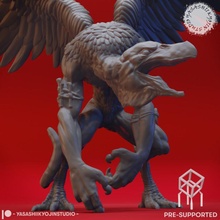 vrock - tabletop miniature pre-supported demon 40k bird gaming roleplaying dnd pathfinder vulture aos ttrpg 3d print model - Mito3D