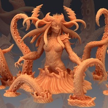 mother hydra female kraken water encounter lovecraft entity store fantasy medieval monster rpg warhammer enemy tabletop cthulhu tentacle dungeon dnd pathfinder npc pre-supported supported pre 3d print model - Mito3D