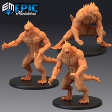 deep abomination set amphibian fish creature lovecraft entity cosmic horror store fantasy medieval monster rpg warhammer enemy tabletop cthulhu dungeon dnd pathfinder npc pre-supported supported pre 3d print model - Mito3D