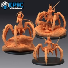arachne set spider woman female arachnid store collection fantasy girl medieval monster rpg warhammer enemy tabletop dungeon dnd pathfinder drow drider npc pre-supported supported pre 3d print model - Mito3D