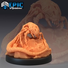 face jumper rock alien larvae claw hugger space crab store fantasy medieval monster rpg warhammer facehugger enemy tabletop dungeon dnd pathfinder npc pre-supported supported pre 3d print model - Mito3D