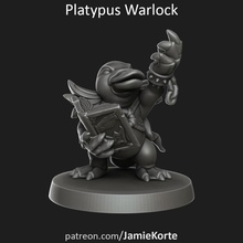 platypus warlock toys & games minis dnd 3d print model - Mito3D
