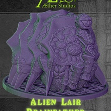 alien lair brainfather toys & games predator zerg xenomorph ripley xeno aether tyranid carapace 3d print model - Mito3D