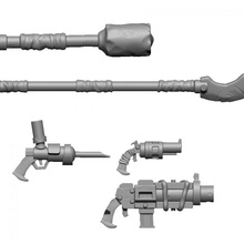 mutant weapons toys & games wargaming miniature post scifi tabletop apocalypse foundry sarks 3d print model - Mito3D