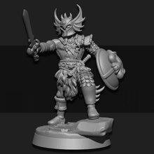battle baron toys & games fantasy wargaming miniature tabletop dnd foundry sarks 3d print model - Mito3D