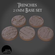 25mm trench bases supported toys & games guard war wargaming warhammer ww2 imperial base age tabletop ww1 warhammer40k astra militarum sigmar trenches 3d print model - Mito3D