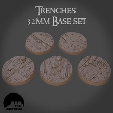 32mm trench bases supported toys & games guard rpg war wargaming warhammer ww2 imperial base age tabletop ww1 warhammer40k astra militarum basing sigmar trenches 3d print model - Mito3D