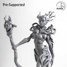 eytelia - forest mage toys & games female figurine girl magician nature woman wood character wizard miniature witch staff warlock dnd sorcerer shaman enchanter sear 3d print model - Mito3D