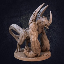 inazu electric kaiju - presupported toys & games beast boss creature dragon dungeons monster rpg miniature horns trappers tabletop electricity dungeon tail dnd gargantuan lodge 3d print model - Mito3D
