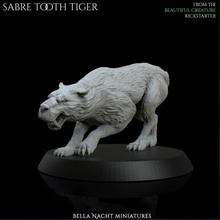 sabre dente tigre tampo mesa gato pré histórico felino 3d print model - Mito3D