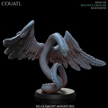 couatl tampo mesa fera criatura monstro asas celestial serpente alado 3d print model - Mito3D