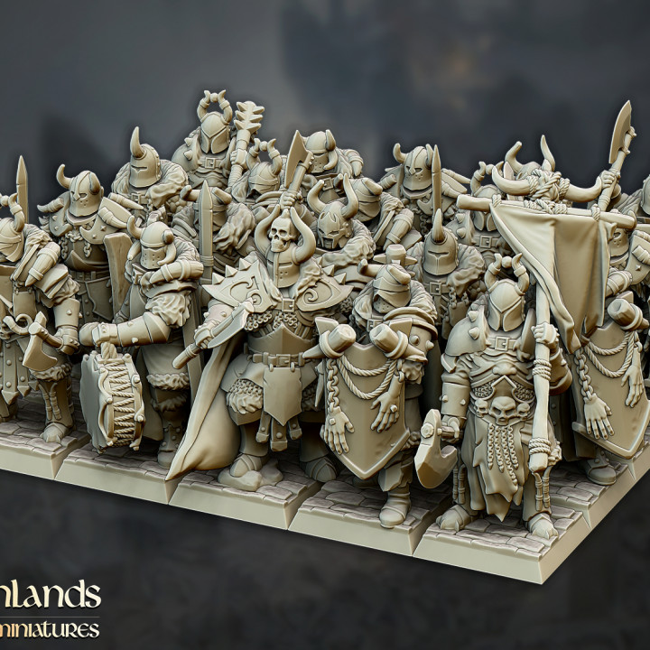 varyete savaşçılar yaylalar minyatürler mağaza savaş Warhammer krallar oyunu kaos Vikingler 28mm 32mm 9thage kabile kow kuzey yeniden dövme 3D print model - Mito3D