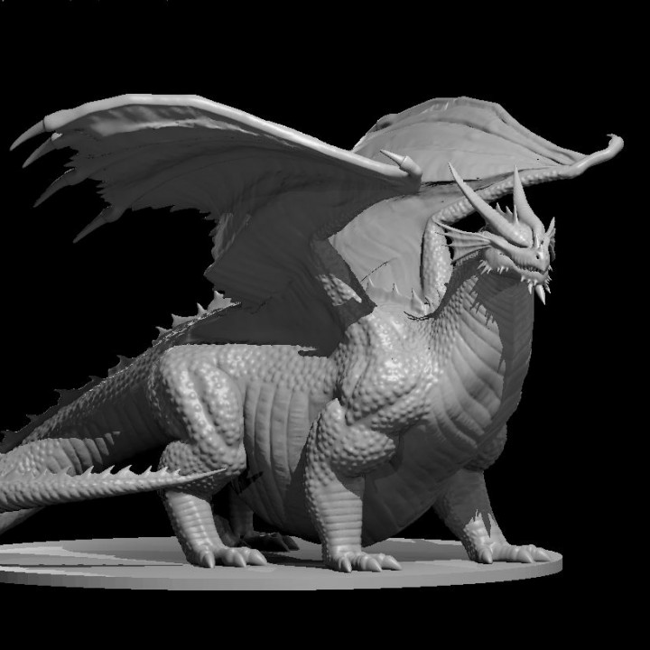 chonky red dragon 3D print model - Mito3D