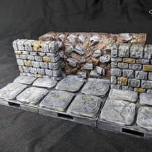 dungeon stone collapsed rpg terrain openforge tiles d&d pathfinder ruined 3d print model - Mito3D
