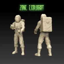 Zone Ökologe modern Wargaming Charakter Tischplatte Stalker 35mm 25mm apokalyptisch 3d print model - Mito3D