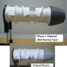 girar boquilla extrusor jet motor 3 rodamiento tipo fase 1 opción Tienda aeronave pelota combatiente conducto cansada postquemador stol 3d print model - Mito3D