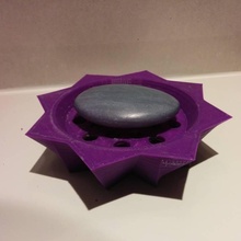 piatto sapone giardino stella portasapone roundsoap 3d print model - Mito3D